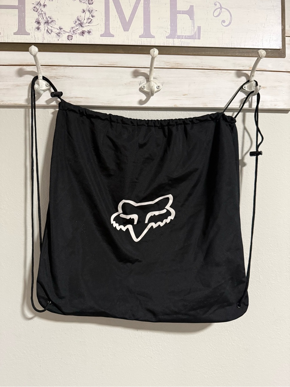 Fox Racing Black Drawstring Backpack